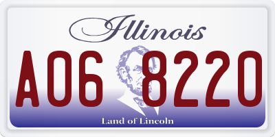 IL license plate A068220