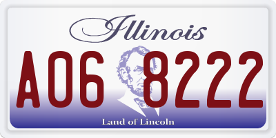 IL license plate A068222