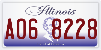 IL license plate A068228