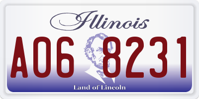 IL license plate A068231