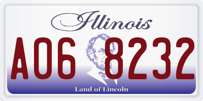 IL license plate A068232
