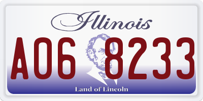 IL license plate A068233