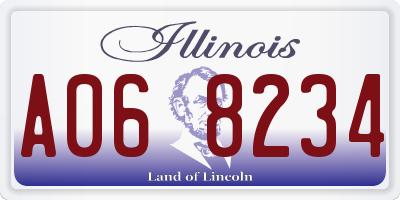 IL license plate A068234