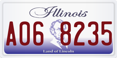 IL license plate A068235