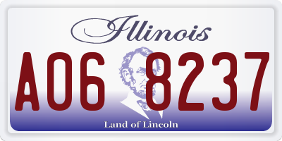 IL license plate A068237