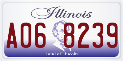 IL license plate A068239