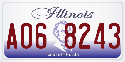 IL license plate A068243