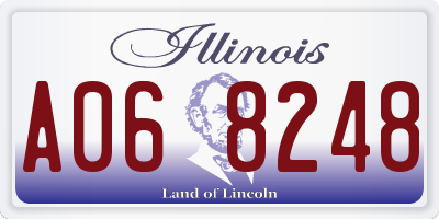 IL license plate A068248