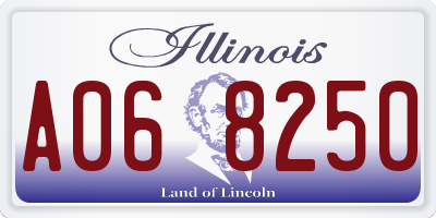 IL license plate A068250