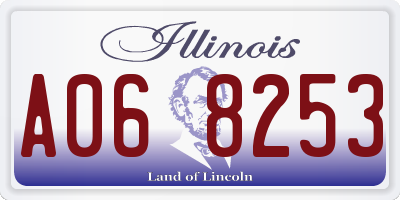 IL license plate A068253