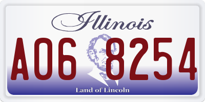 IL license plate A068254