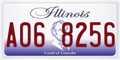IL license plate A068256
