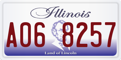 IL license plate A068257