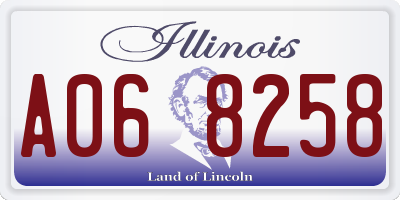 IL license plate A068258