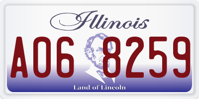 IL license plate A068259