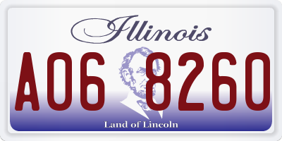 IL license plate A068260