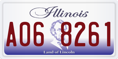 IL license plate A068261