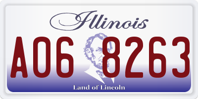 IL license plate A068263