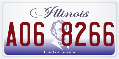 IL license plate A068266