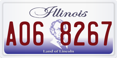 IL license plate A068267