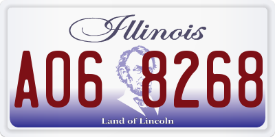 IL license plate A068268