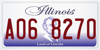 IL license plate A068270