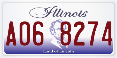 IL license plate A068274