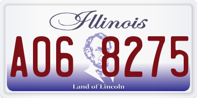IL license plate A068275