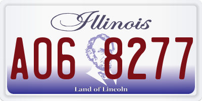 IL license plate A068277
