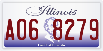 IL license plate A068279