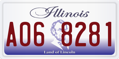 IL license plate A068281