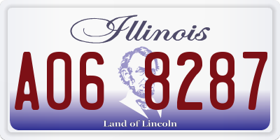 IL license plate A068287