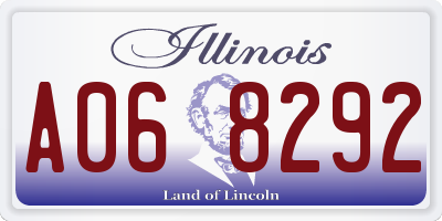 IL license plate A068292