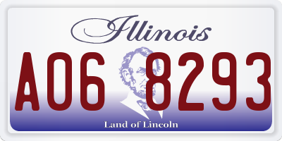IL license plate A068293