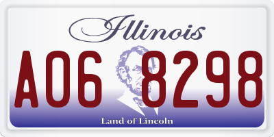 IL license plate A068298