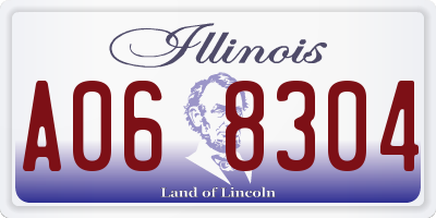 IL license plate A068304