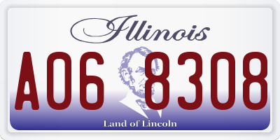 IL license plate A068308