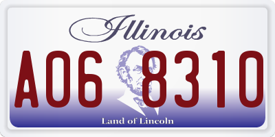 IL license plate A068310