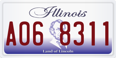 IL license plate A068311