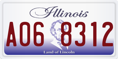 IL license plate A068312