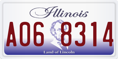 IL license plate A068314