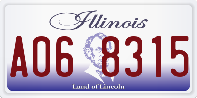 IL license plate A068315