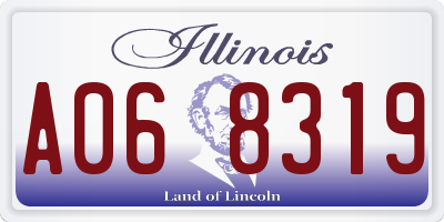 IL license plate A068319
