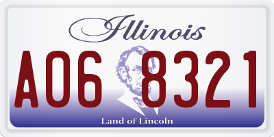 IL license plate A068321