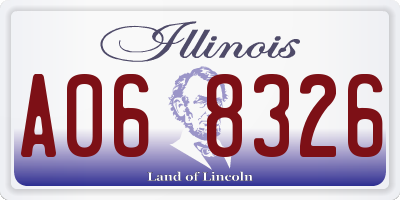 IL license plate A068326
