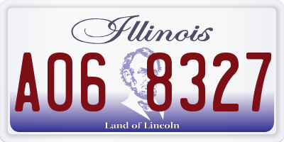 IL license plate A068327
