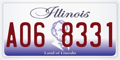 IL license plate A068331