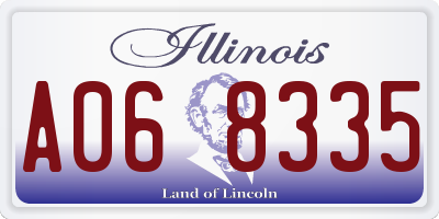 IL license plate A068335