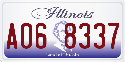 IL license plate A068337
