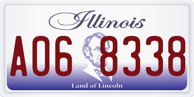 IL license plate A068338
